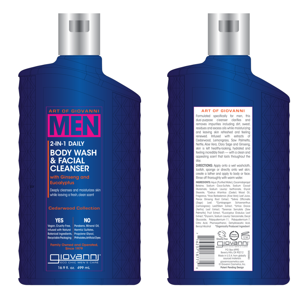 GIOVANNI MEN 2-in-1 Body Wash  Giovanni Cosmetics 16.9 oz