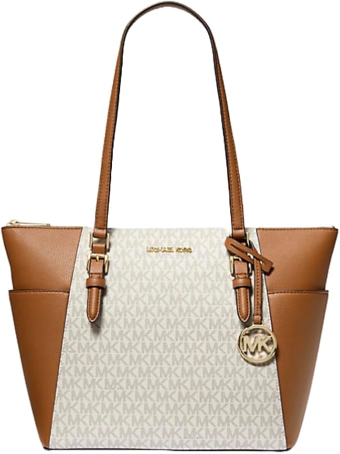 Michael Michael Kors Charlotte Large Saffiano Leather Top Zip Tote Bag