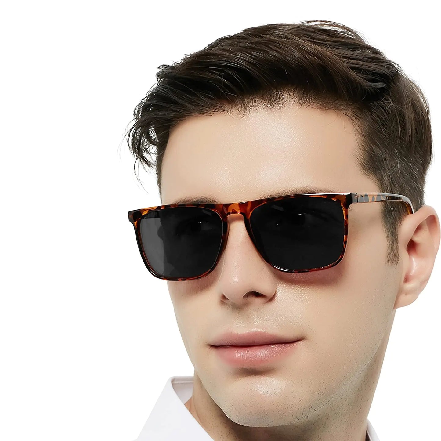 MARE AZZURO Brown Polarized Sunglasses Men Oversized Driving Fishing Cycling Sunnies UV400 Protection